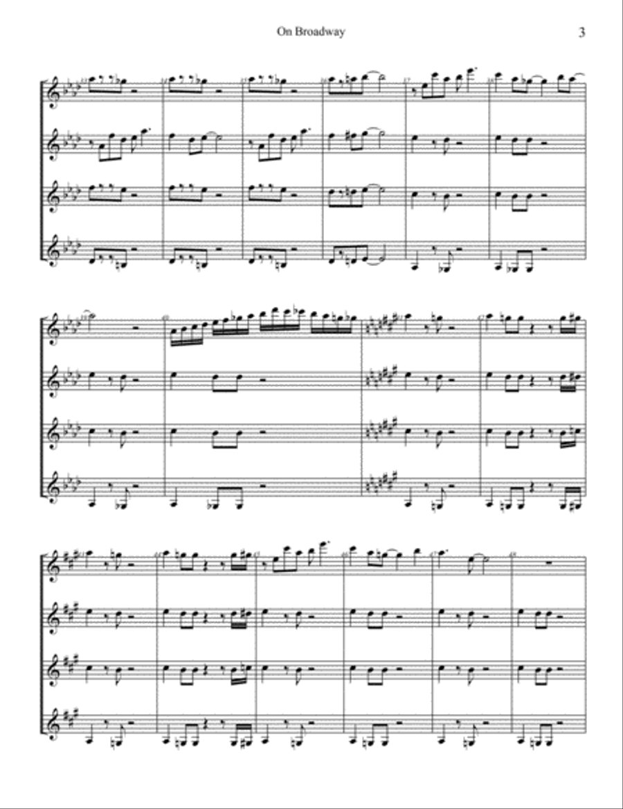 On Broadway Guitar scores gallery preview page 3