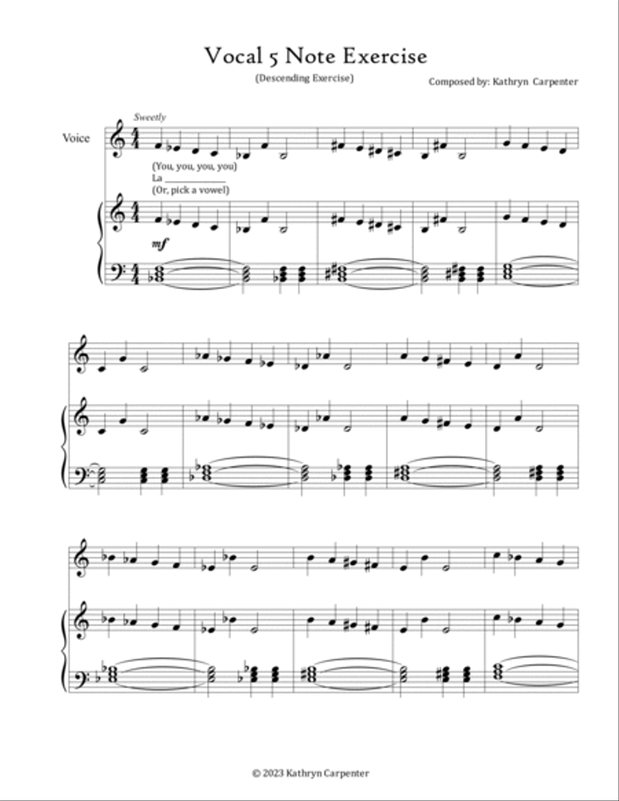 Fun and Fabulous Vocal Exercises & Warm - Ups for Soloists and Choir (Choir) 2-Part scores gallery preview page 2