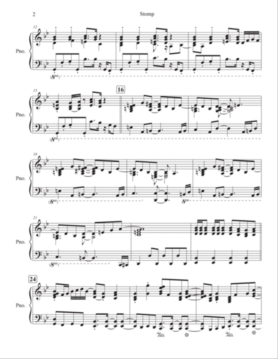 Stomp Piano Solo scores gallery preview page 2