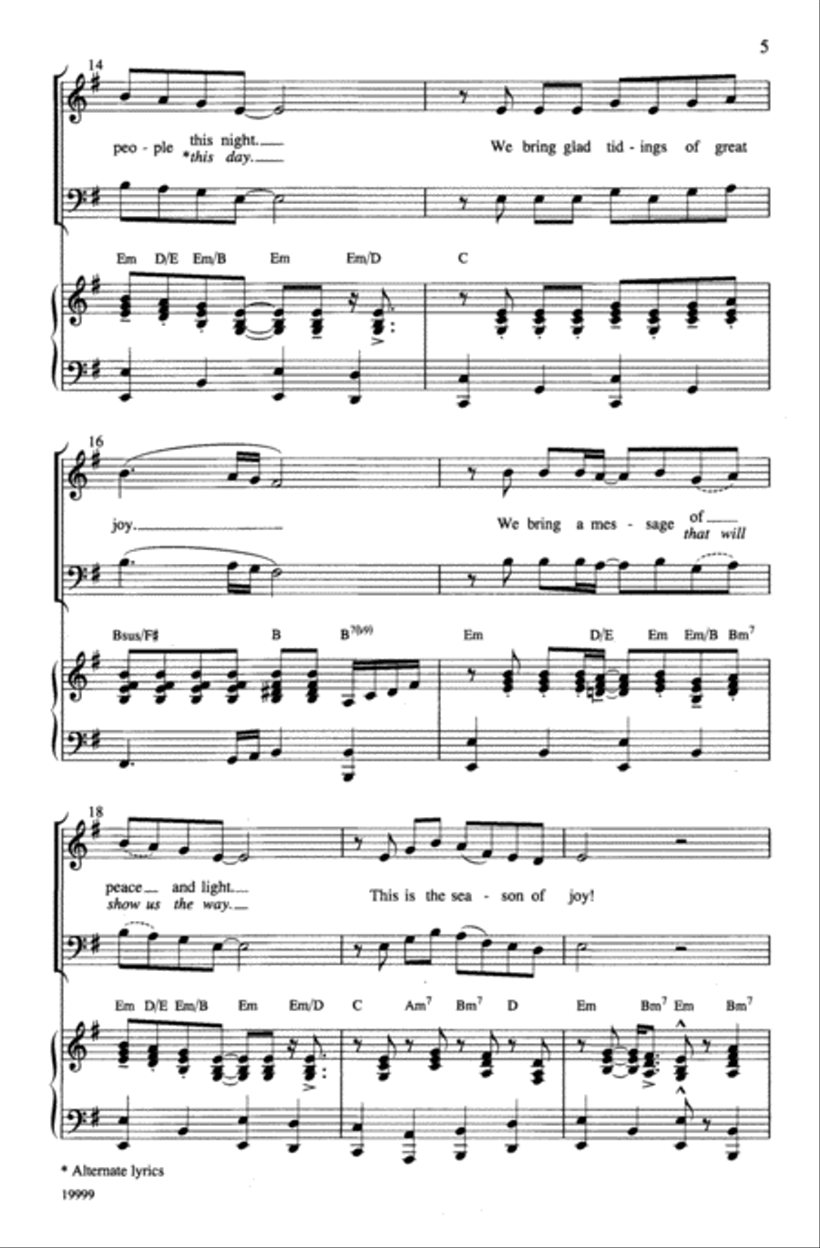 Glad Tidings of Joy 4-Part scores gallery preview page 4