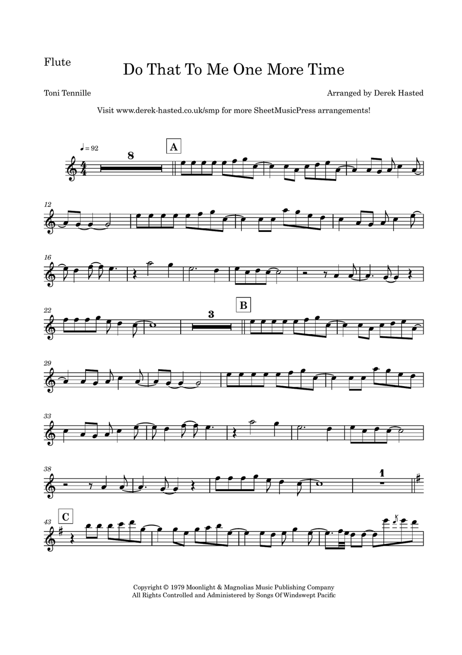 Do That To Me One More Time Flute scores gallery preview page 4