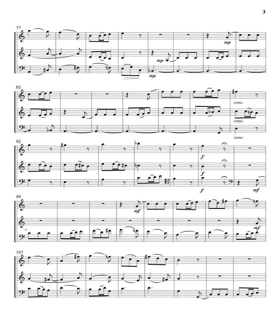 Haydn at Esterháza for Flute/Oboe, Clarinet in B flat and Bassoon Woodwind Trio scores gallery preview page 3