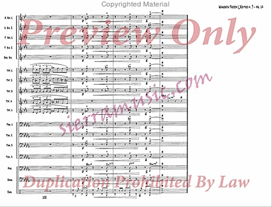 Where's Teddy (edited v.) Jazz Ensemble scores gallery preview page 15