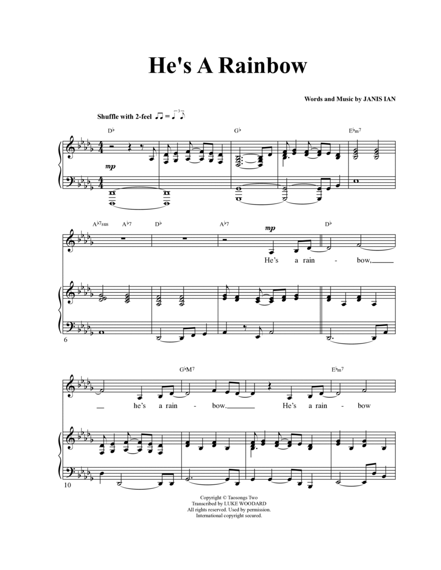 He's a Rainbow Voice scores gallery preview page 1