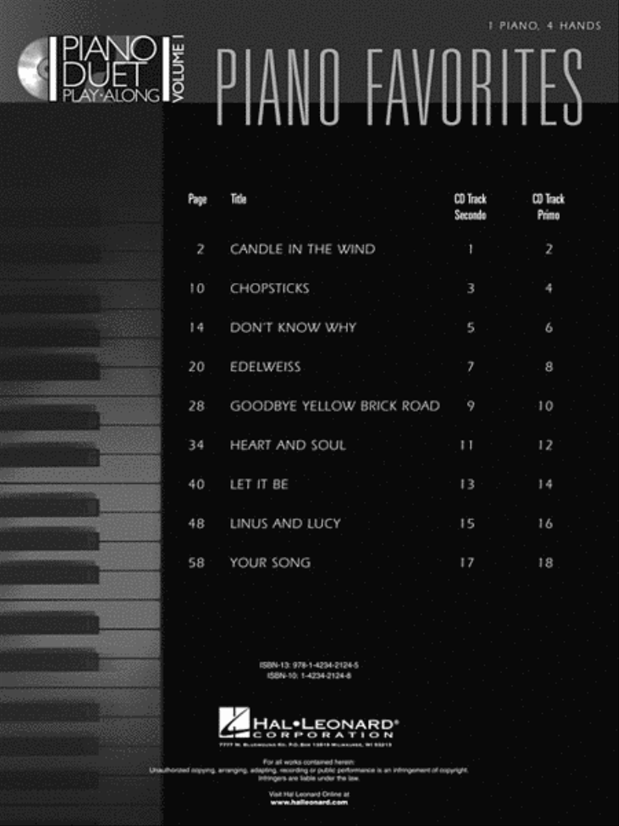 Piano Favorites 1 Piano, 4-Hands scores gallery preview page 2