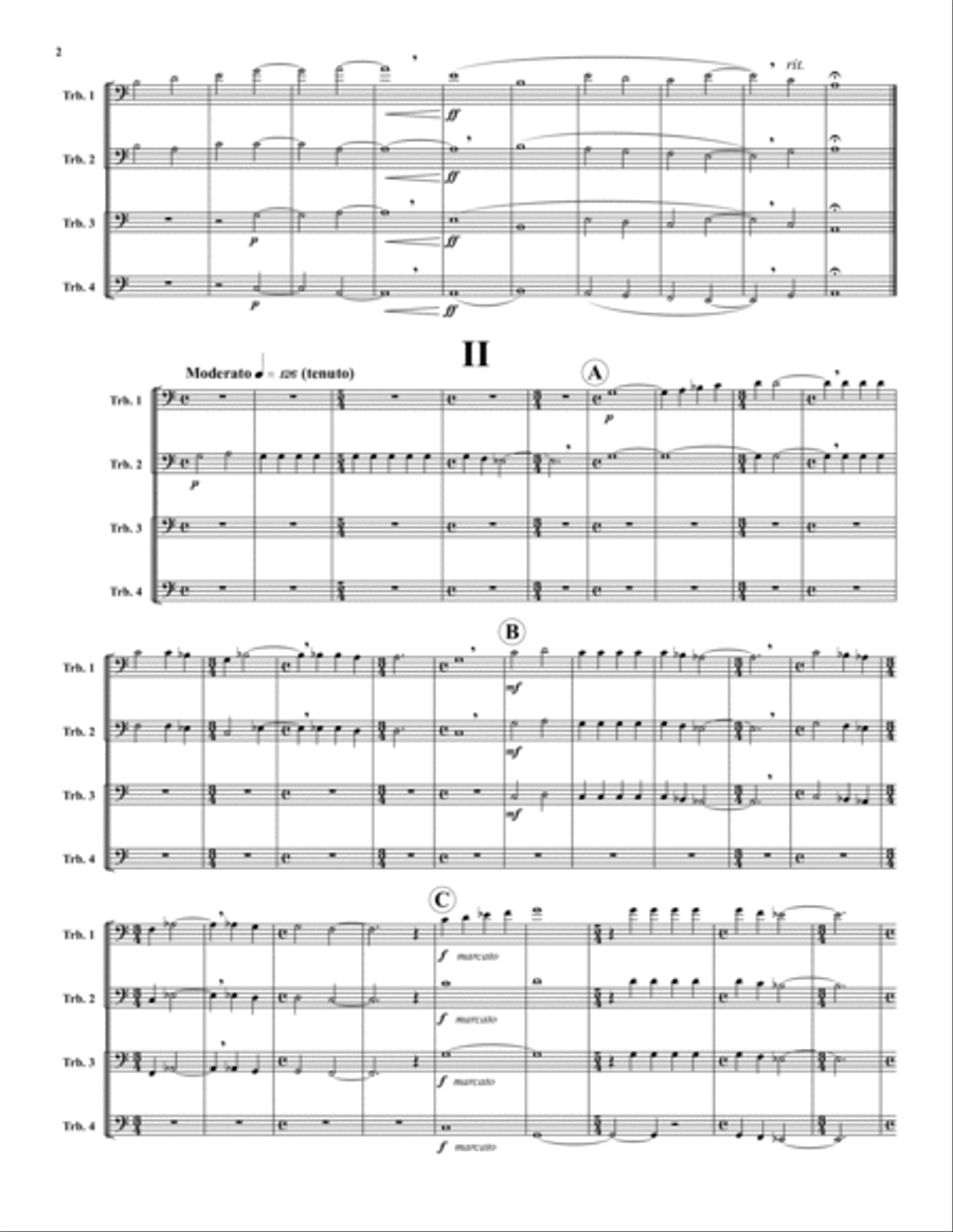 Three Organa Trombone Quartet scores gallery preview page 2