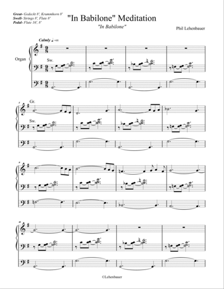 Pentecost & Trinity Organ Works, by Phil Lehenbauer Organ Solo scores gallery preview page 6