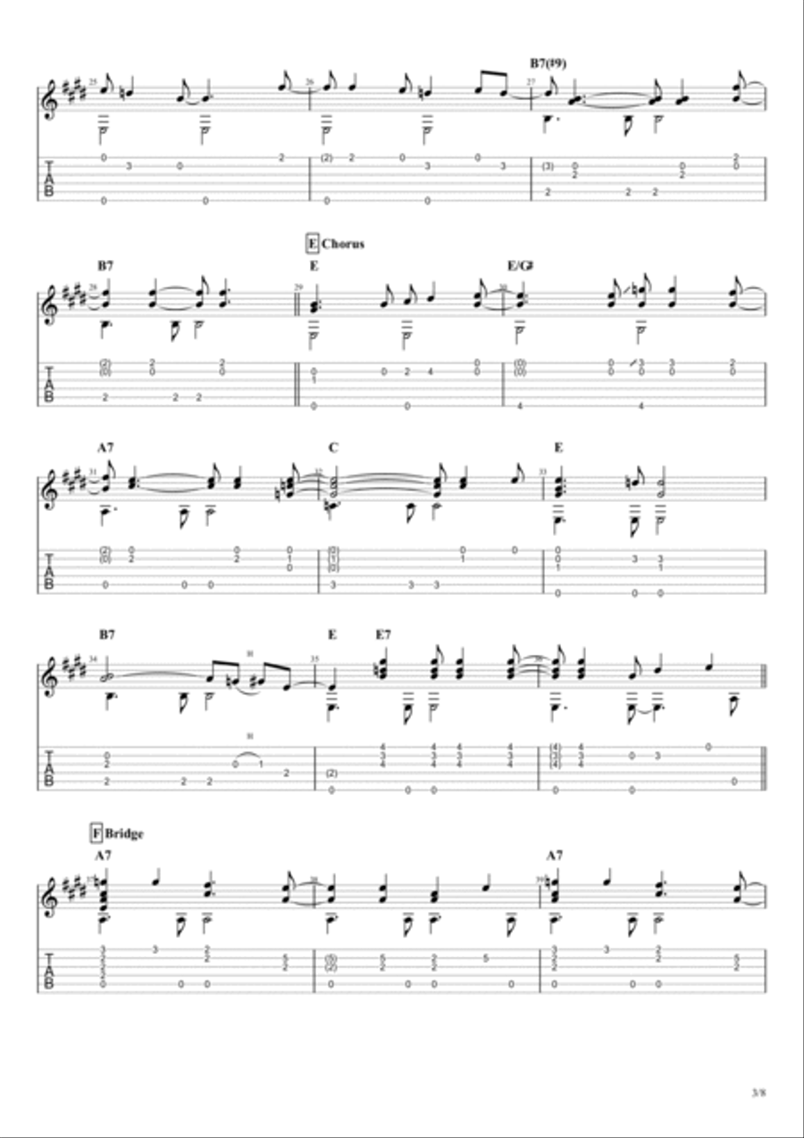 I Saw Her Standing There Guitar Tablature scores gallery preview page 4