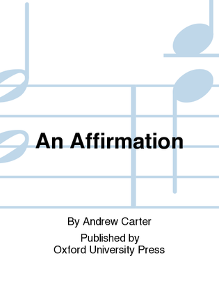 Book cover for An Affirmation