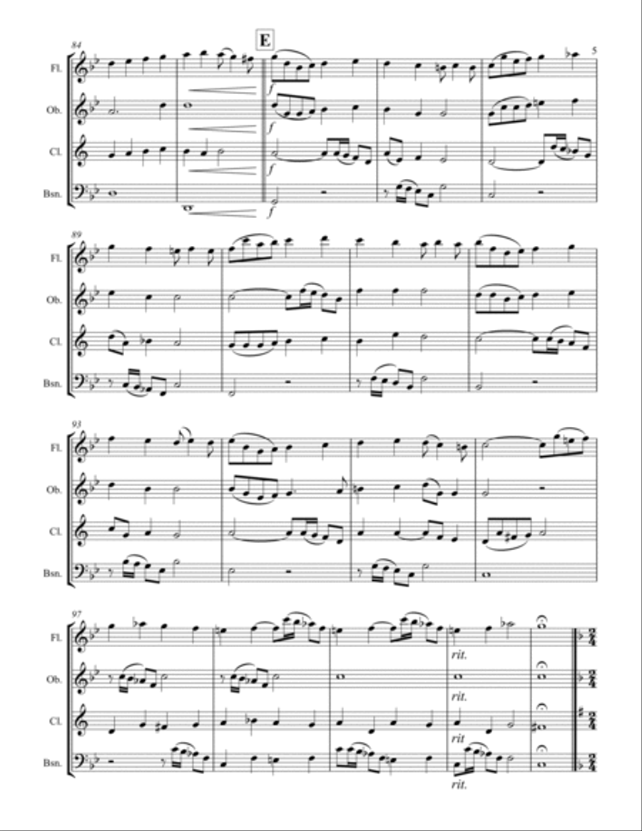 Gabrieli – Canzoni per sonare (for Woodwind Quartet) Woodwind Quartet scores gallery preview page 6