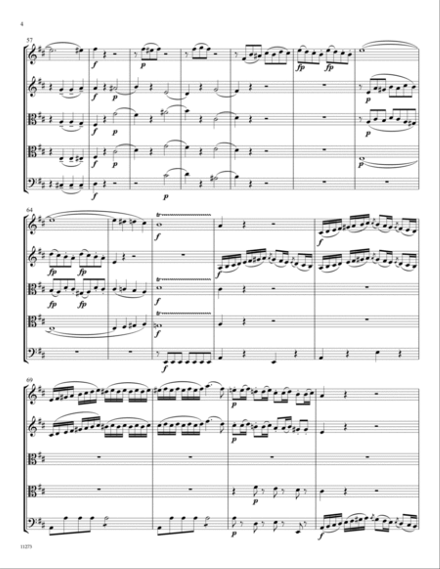 Serenade No. 11 String Quintet scores gallery preview page 4