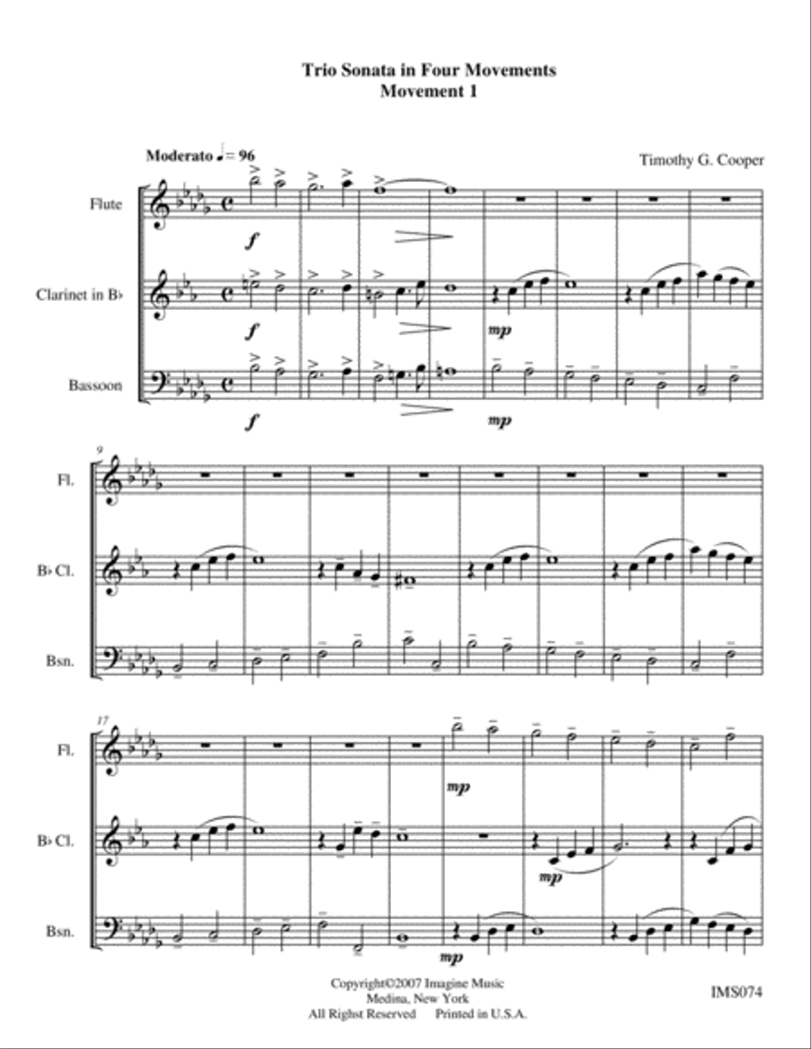 Trio Sonata Trio Sonata Bassoon scores gallery preview page 1