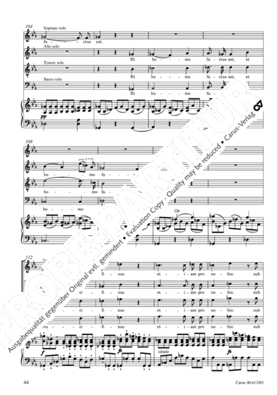 Harmoniemesse in B 4-Part scores gallery preview page 45