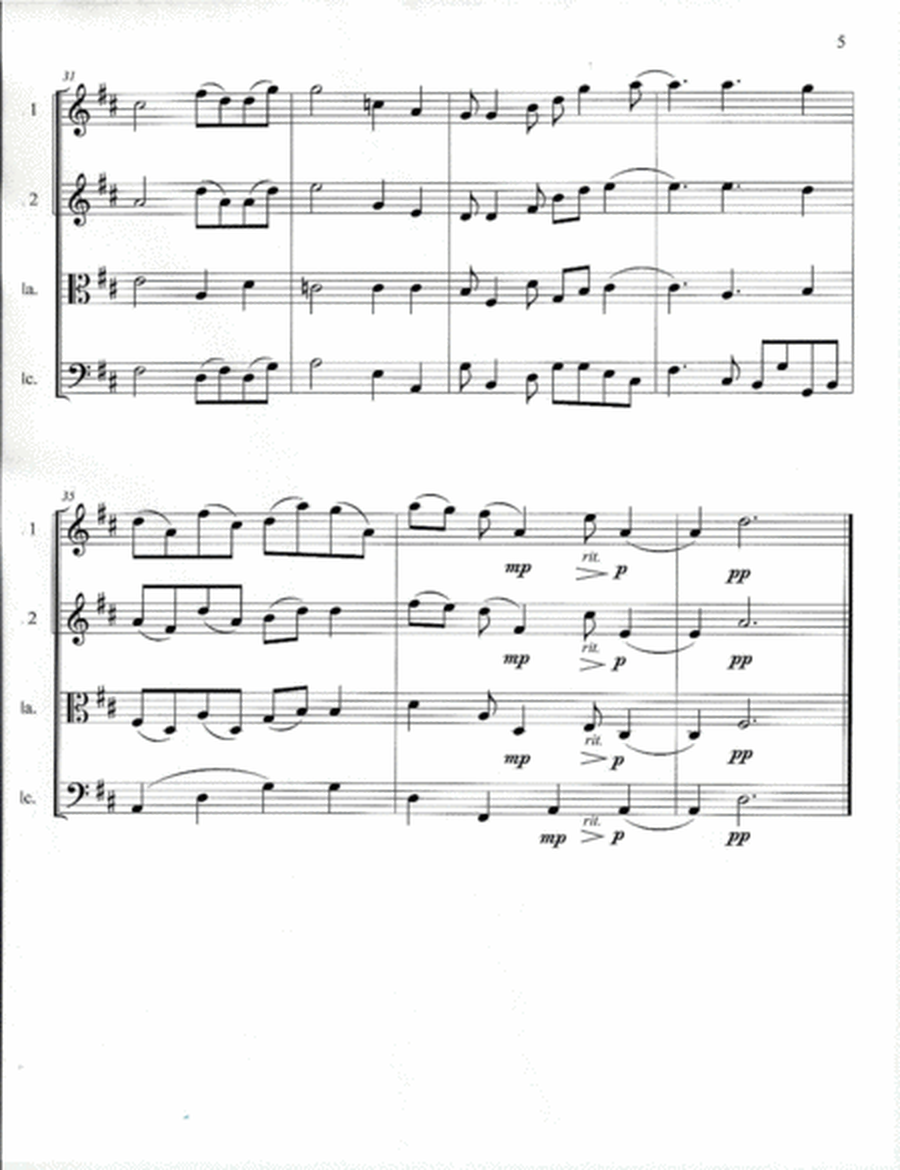 Song of Love, for String Quartet image number null
