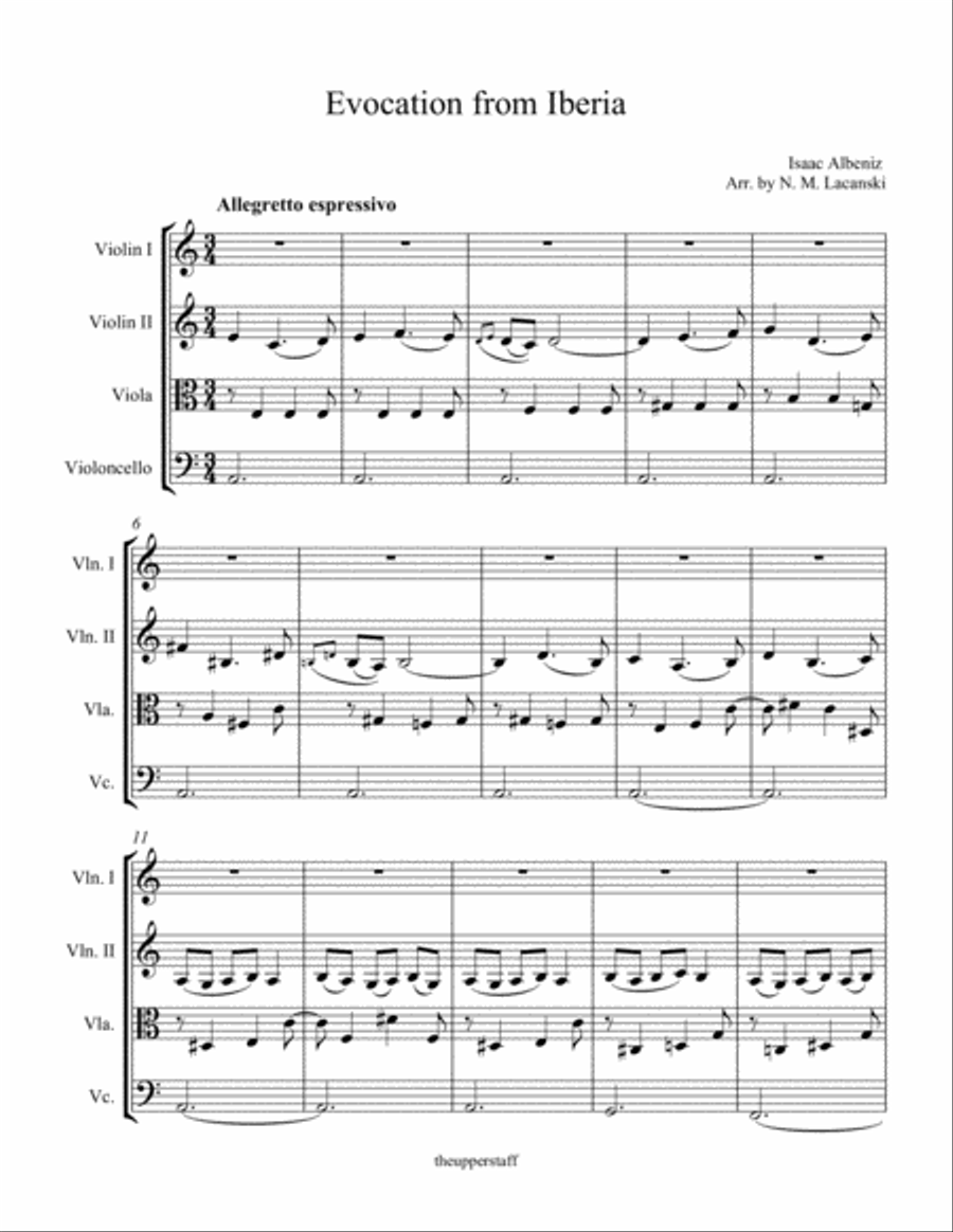 Evocation from Iberia String Quartet scores gallery preview page 2