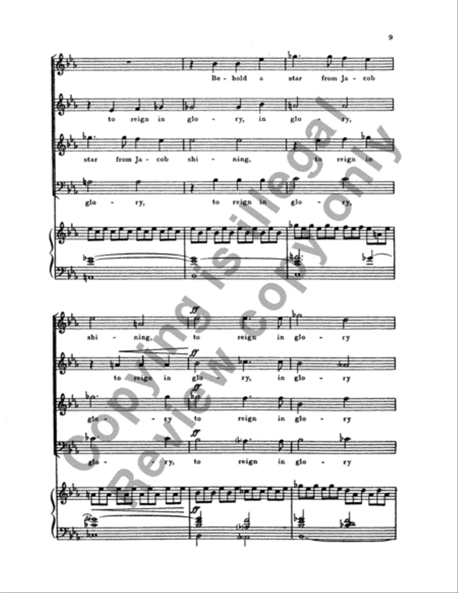 Behold a Star from Jacob Shining 4-Part scores gallery preview page 27
