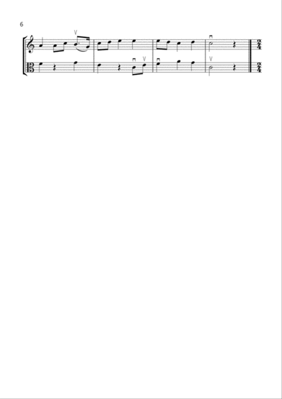8 Easy Duets for Violin And Viola String Duet scores gallery preview page 6