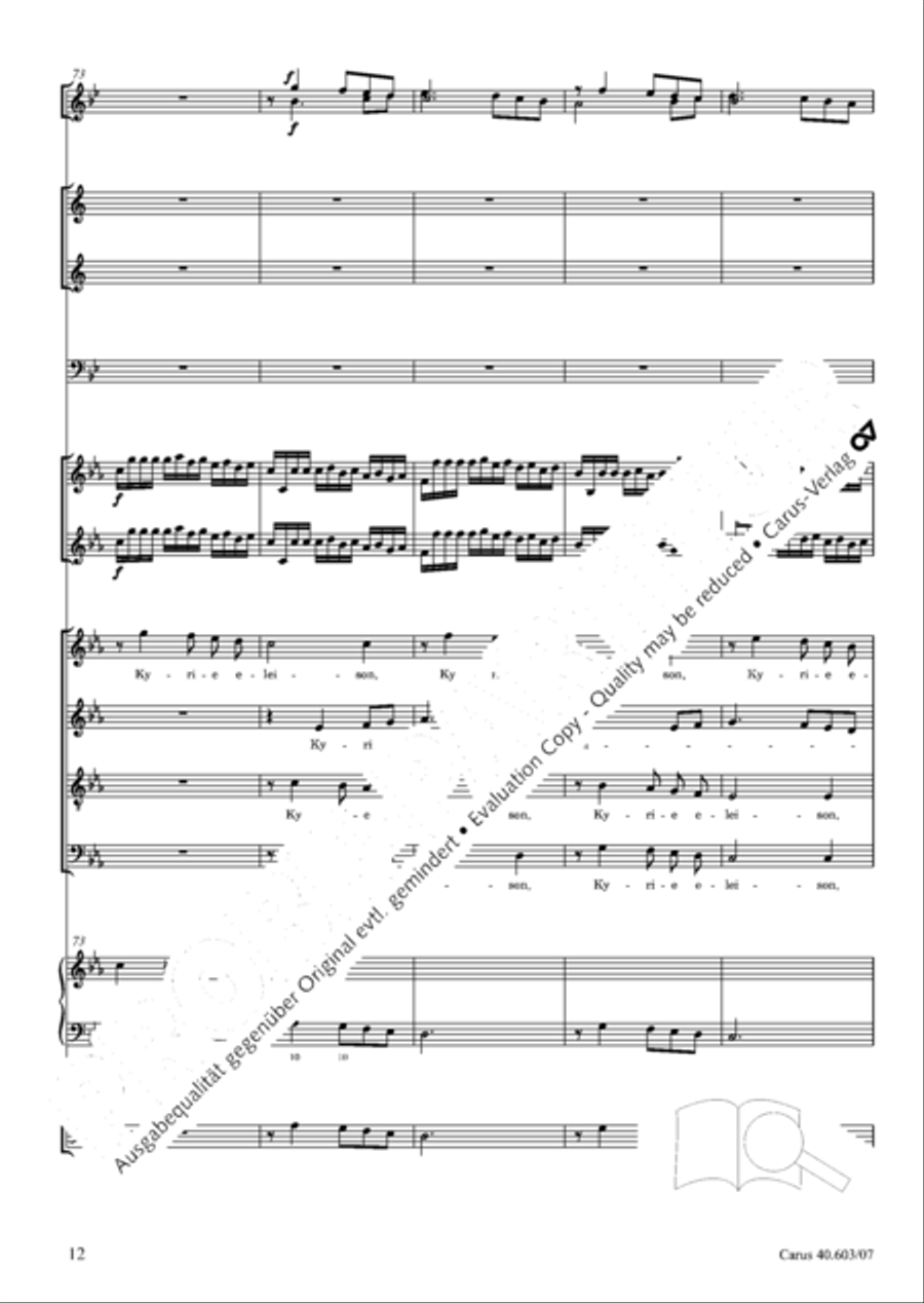 Grosse Orgelsolomesse in Es 4-Part scores gallery preview page 25