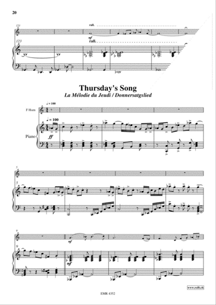 5 Love-Songs Horn scores gallery preview page 10