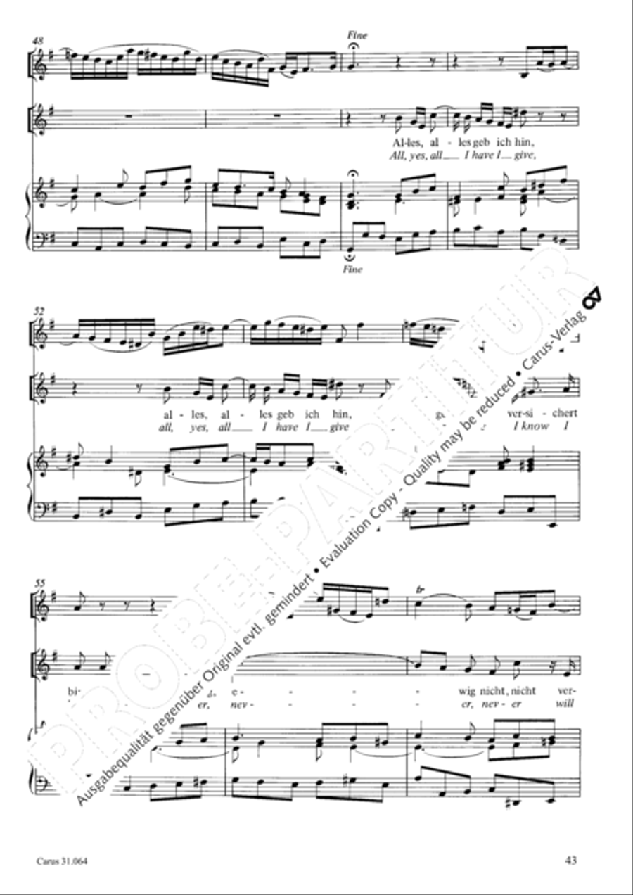 See now, what kind of love (Sehet, welch eine Liebe hat uns der Vater erzeiget) 4-Part scores gallery preview page 44
