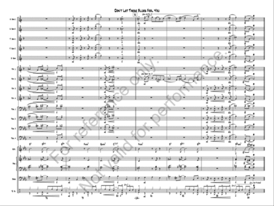 Don't Let These Blues Fool You Jazz Ensemble scores gallery preview page 15