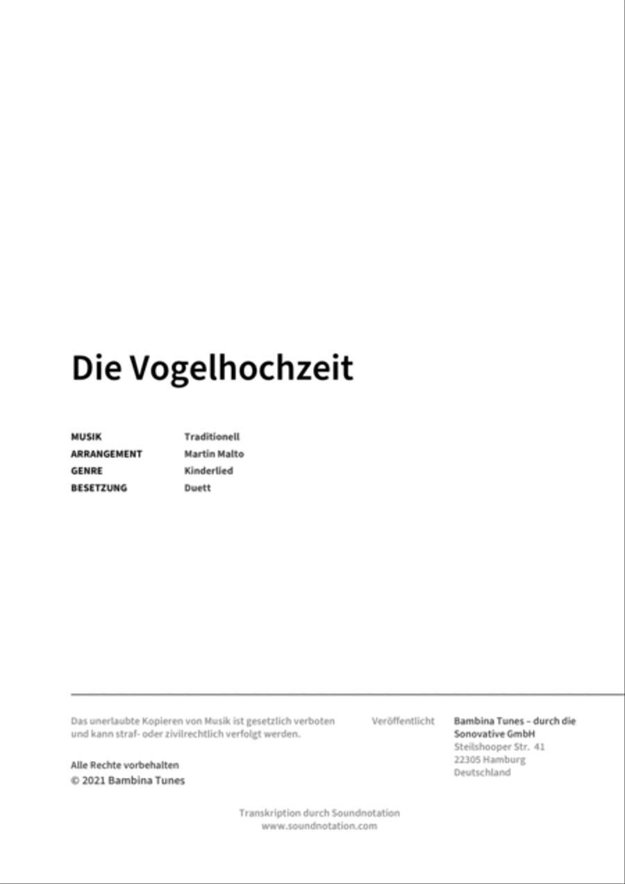 Die Vogelhochzeit Score scores gallery preview page 2