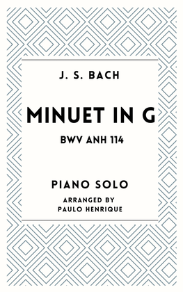Book cover for Minuet in G - BWV Anh 114