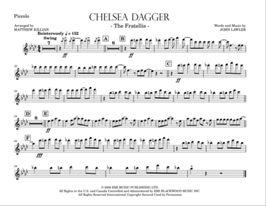 Chelsea Dagger Marching Band scores gallery preview page 6