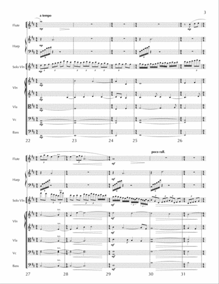 Romance for Violin and Orchestra Full Orchestra scores gallery preview page 3