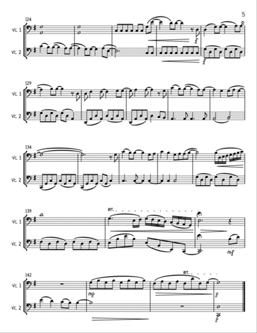 A Million Dreams String Duet scores gallery preview page 5