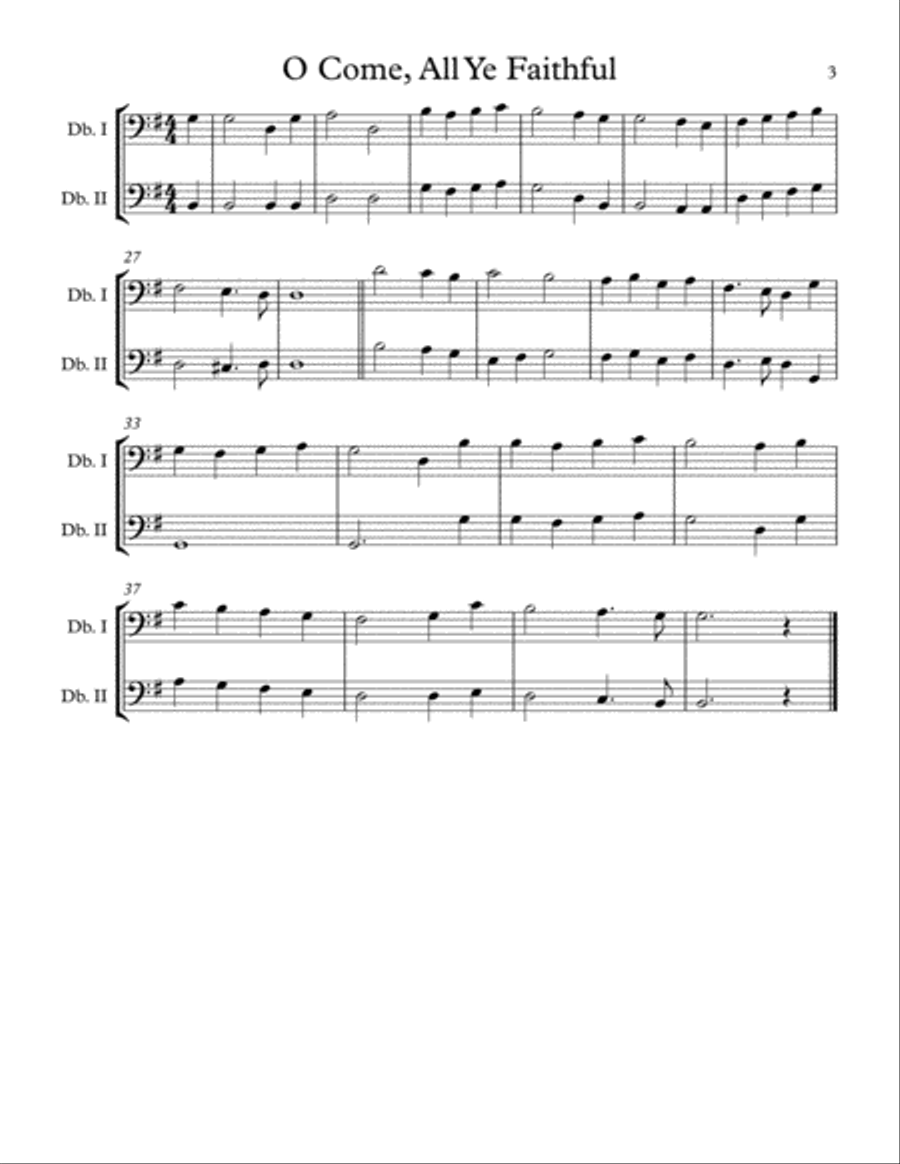 Easy Christmas Duets for Early Intermediate Bass Duet Volume 3 String Duet scores gallery preview page 3