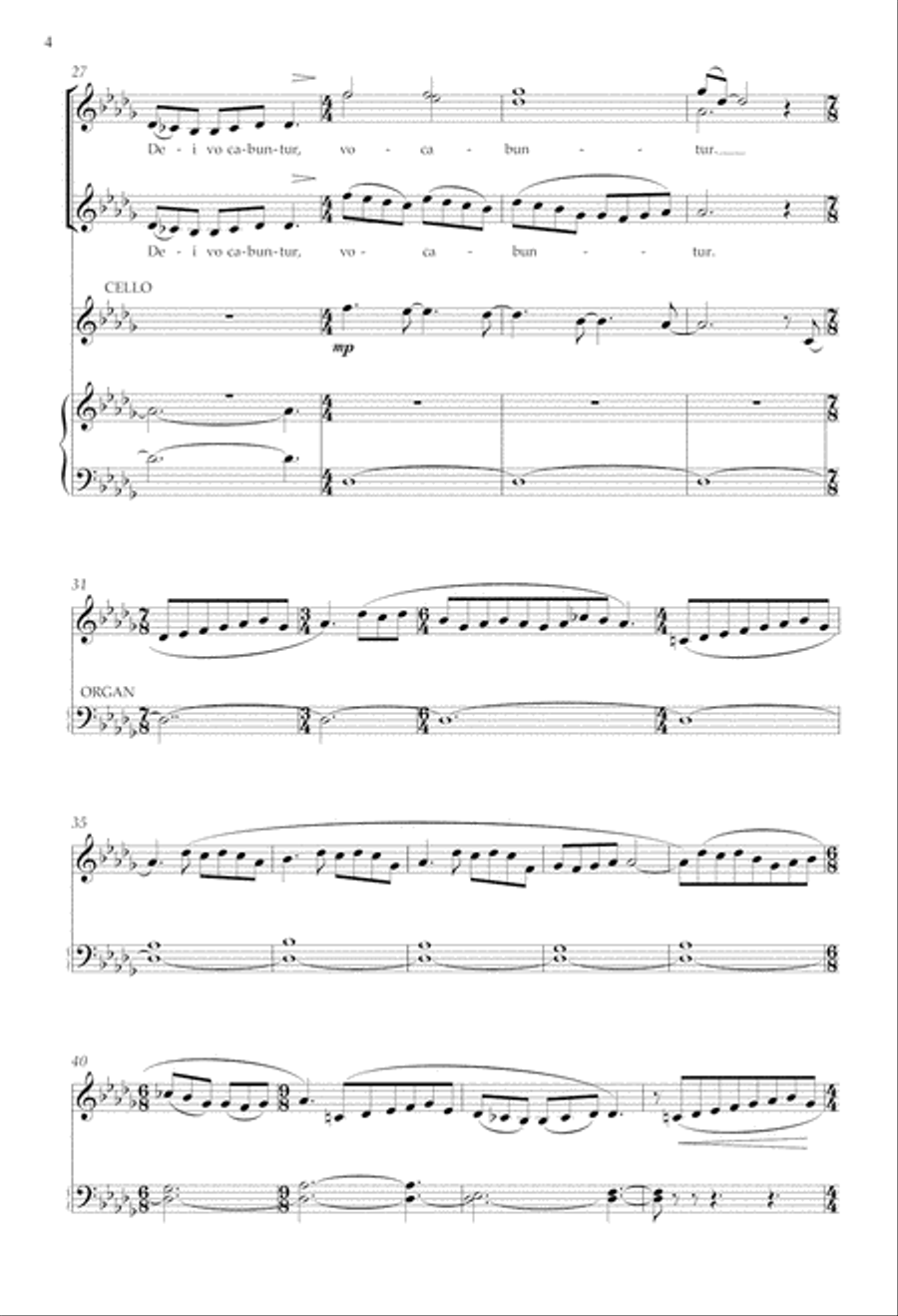 Beatitude VIII: Beati pacifici (Blessed are the peacemakers) Divisi scores gallery preview page 5