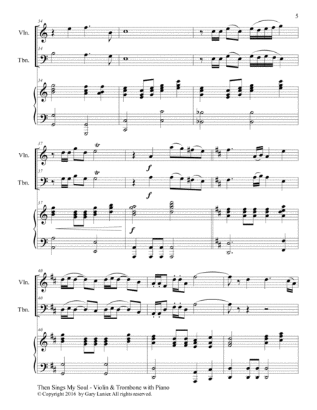 Trios for 3 GREAT HYMNS (Violin & Trombone with Piano and Parts) image number null