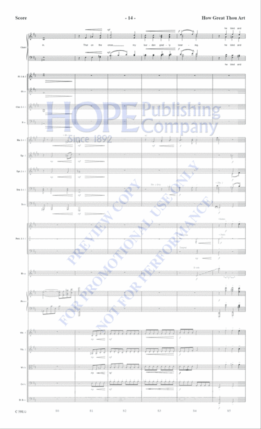 How Great Thou Art Choir scores gallery preview page 15