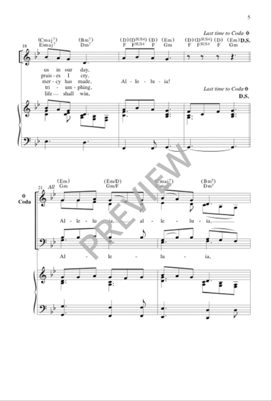 Easter Alleluia 4-Part scores gallery preview page 5