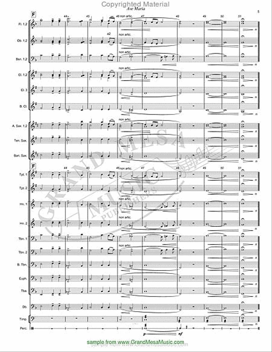 Ave Maria Concert Band scores gallery preview page 6