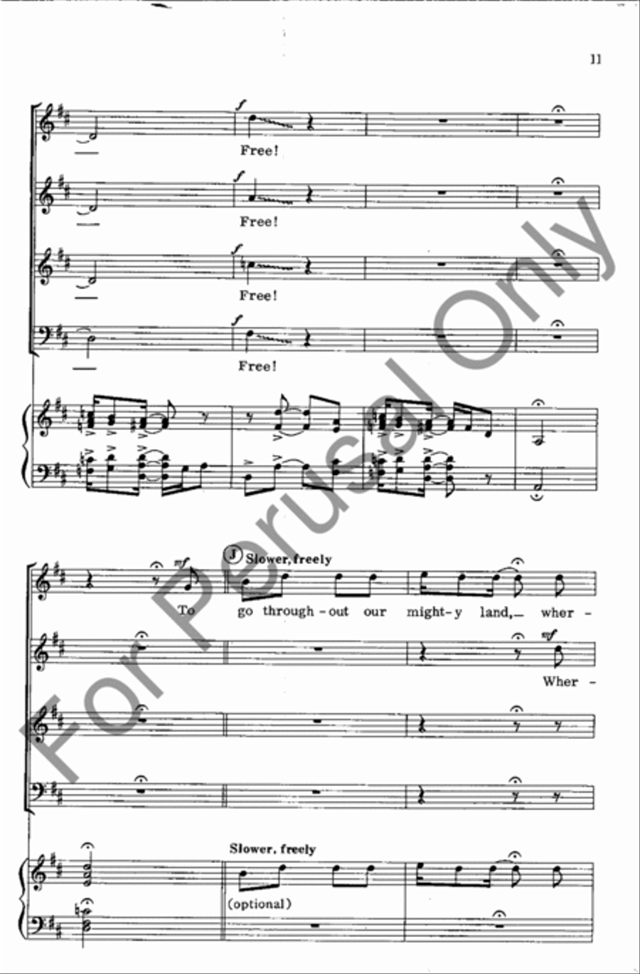 Free To Be Me 4-Part scores gallery preview page 11