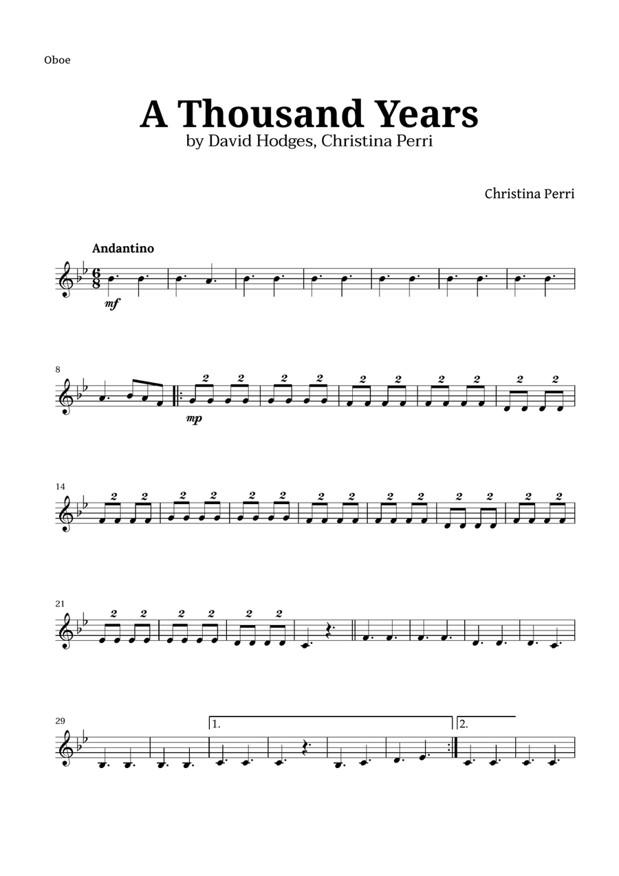A Thousand Years Woodwind Quintet scores gallery preview page 6