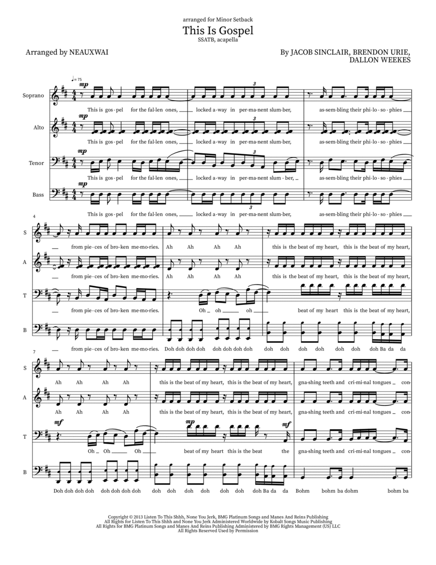 This Is Gospel 4-Part scores gallery preview page 1