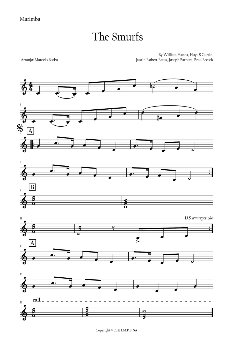 Smurfs Theme Song 21 A Cappella scores gallery preview page 6