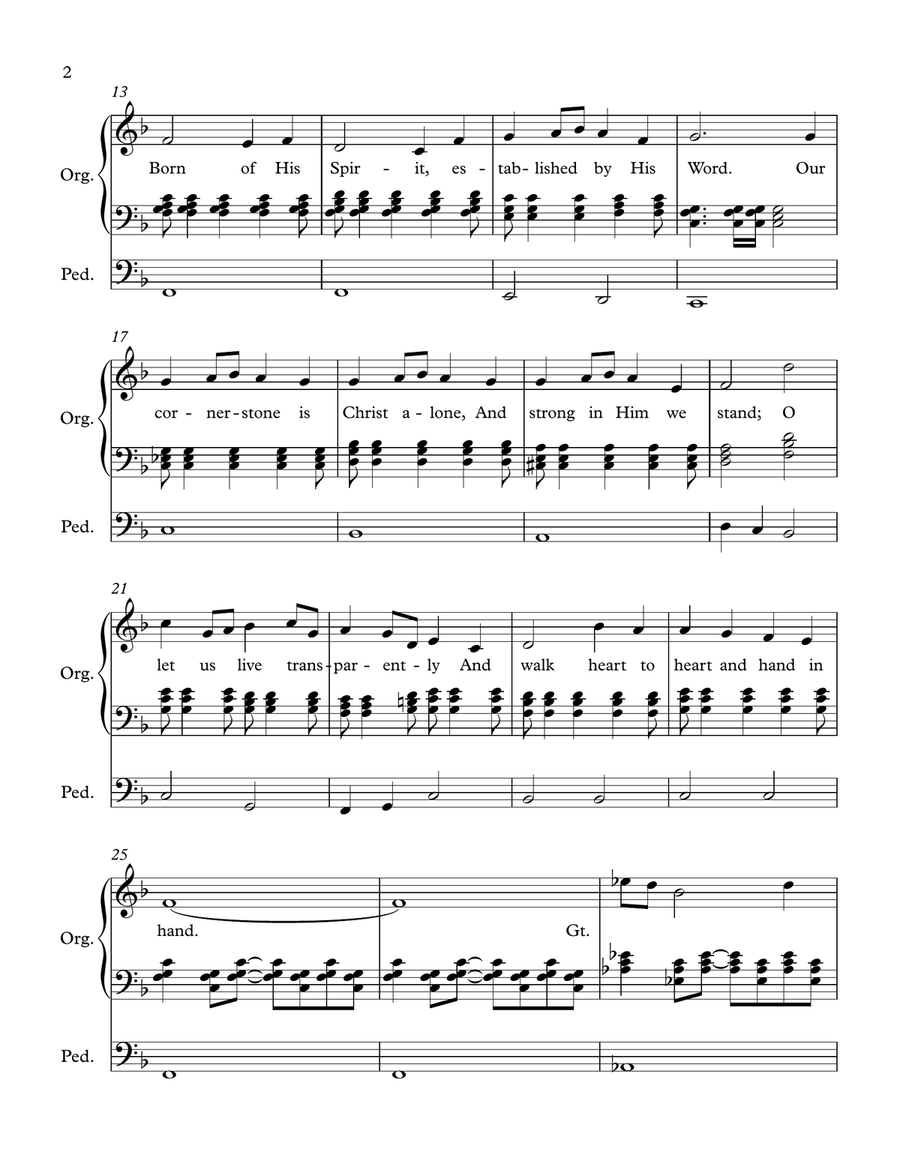 We Are God's People (Tune: Symphony) Organ Solo scores gallery preview page 2
