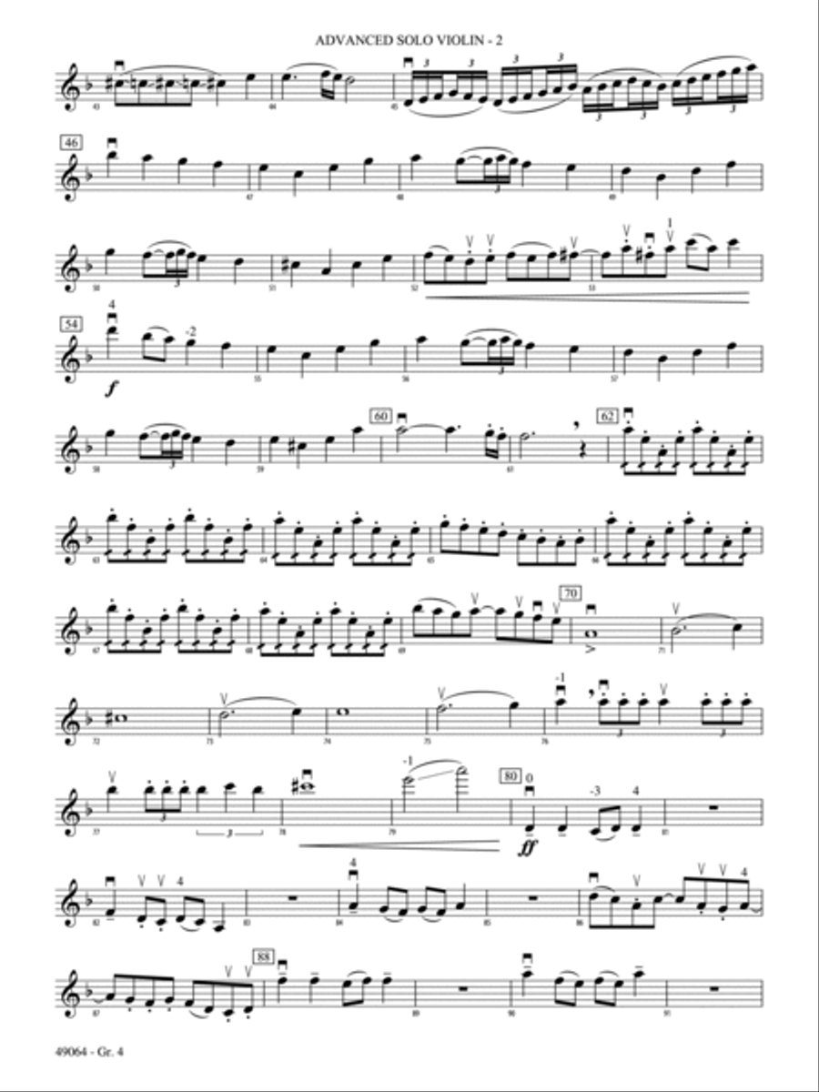 Wood's Bolero: Advanced Solo Violin String Orchestra scores gallery preview page 2