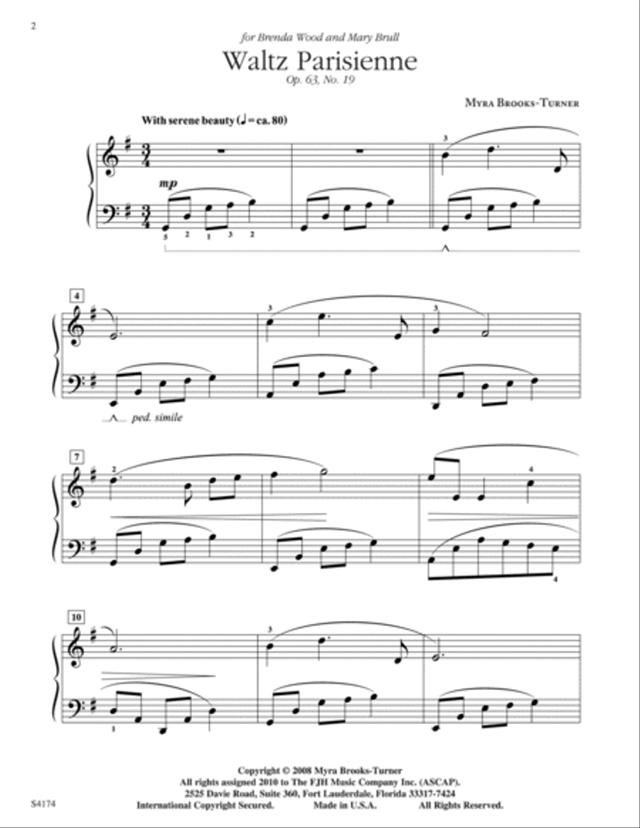Waltz Parisienne, Op. 63, No. 19 Piano Solo scores gallery preview page 2