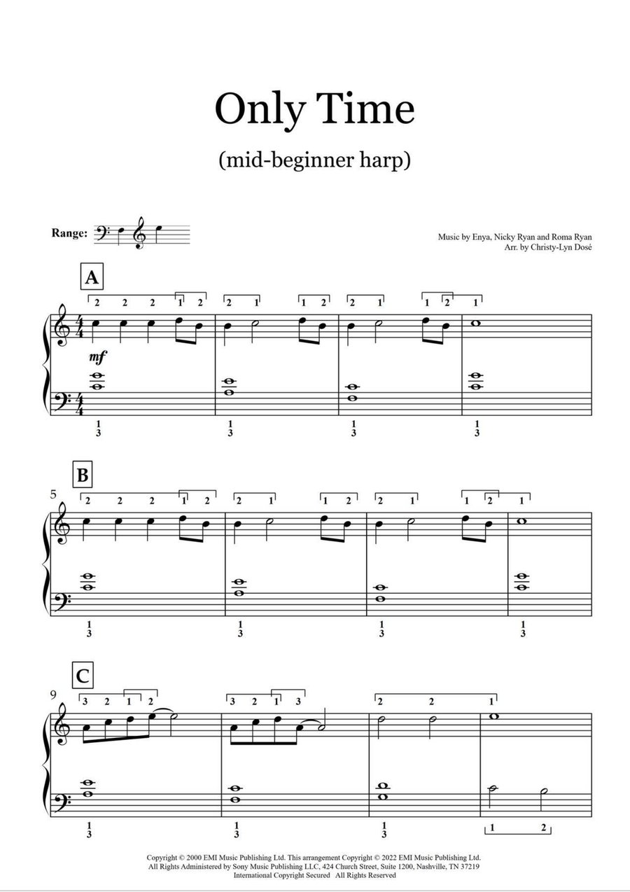 Only Time Harp scores gallery preview page 2