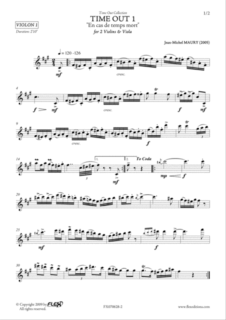 Time Out 1 Viola scores gallery preview page 5
