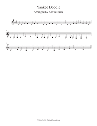 Yankee Doodle (Easy key of C) - Violin