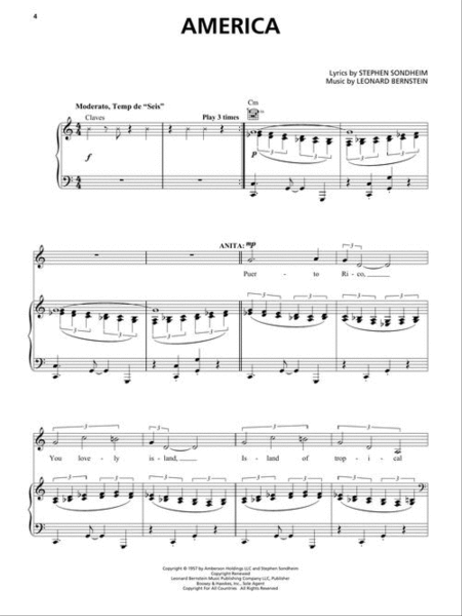 West Side Story - Vocal Selections Piano, Vocal scores gallery preview page 4