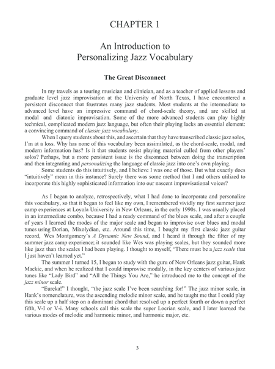 Personalizing Jazz Vocabulary