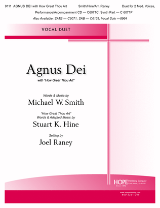 Book cover for Agnus Dei w How Great Thou Art-Vocal Duet (2 Med. Voices)-Digital Download