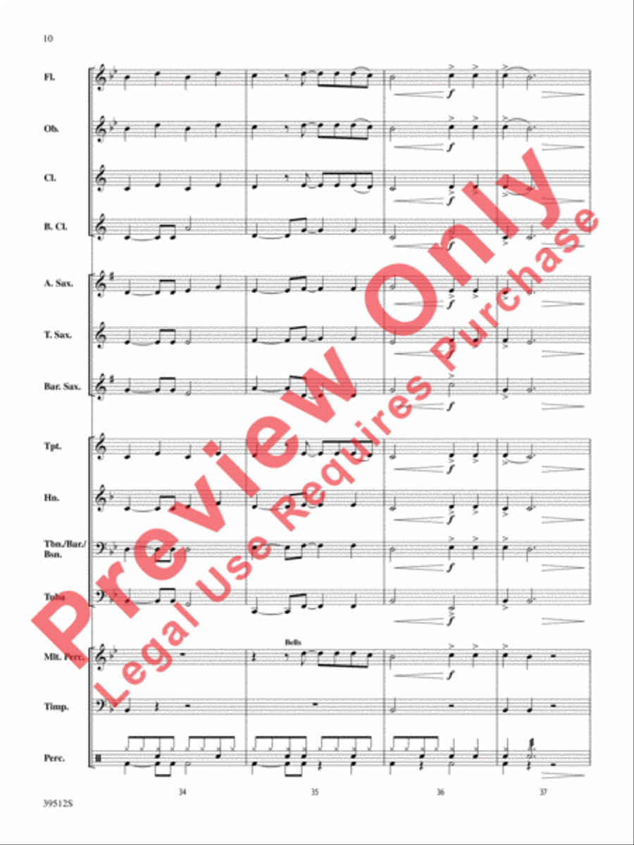Dumb Love Concert Band scores gallery preview page 11